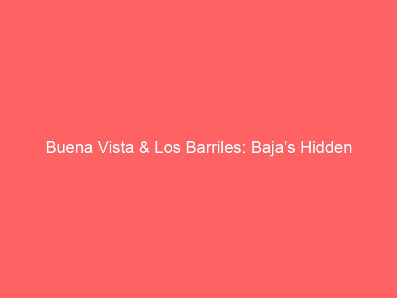 Buena Vista & Los Barriles: Baja’s Hidden Gems for Coastal Living